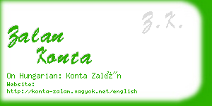 zalan konta business card